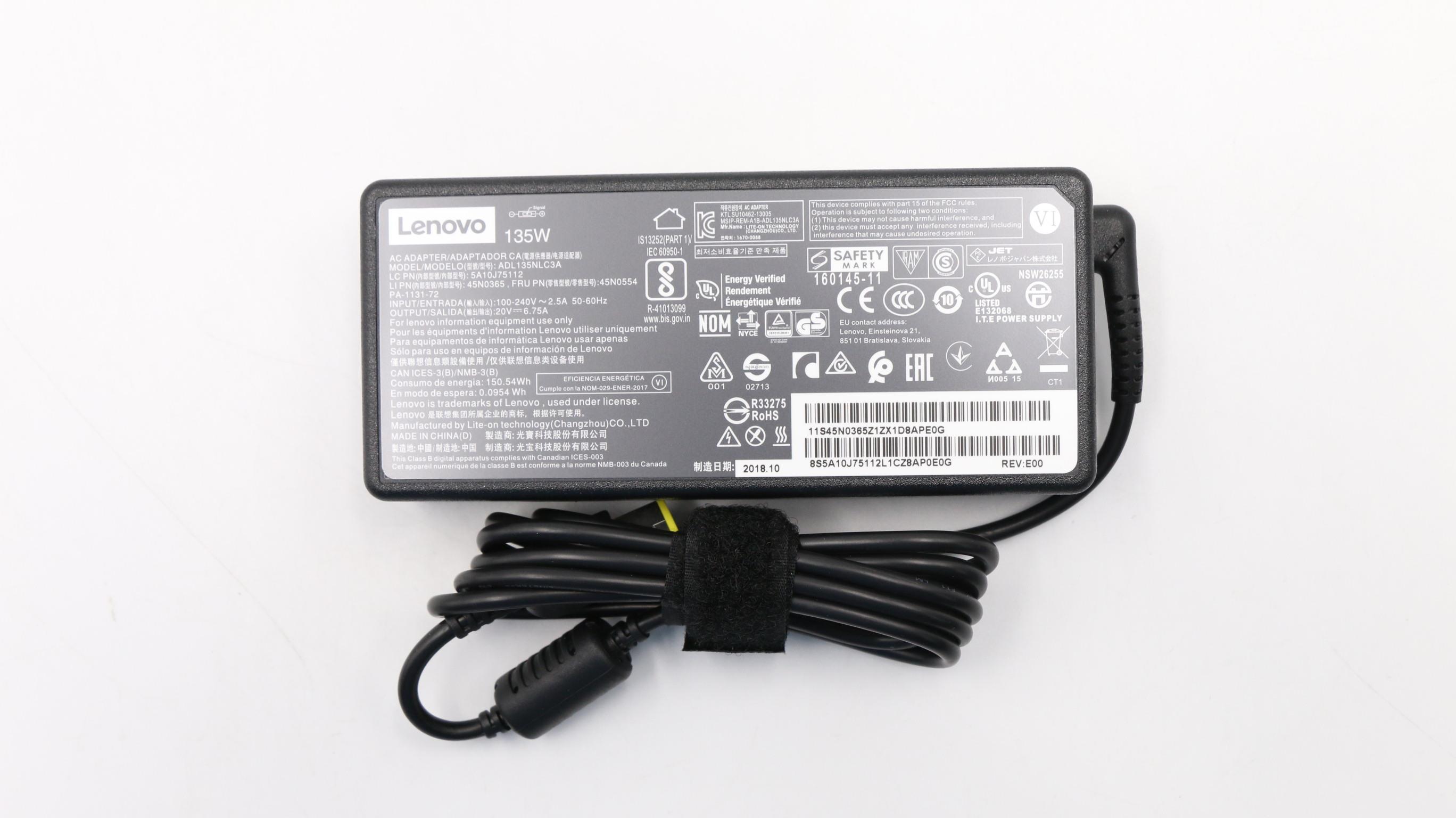 Adapter Lenovo C360 All-in-One 135W แท้ ตรงรุ่น ราคาพิเศษ ประกันศูนย์ Lenovo สายชาร์จ โน๊ตบุ๊ค Lenovo C360 All-in-One แท้