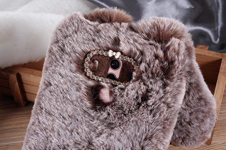 Case Huawei Mate 10 Pro / Pre-order * กระต่ายรูปร่างปุยขนเคลือบ Rhinestone เคส TPU *