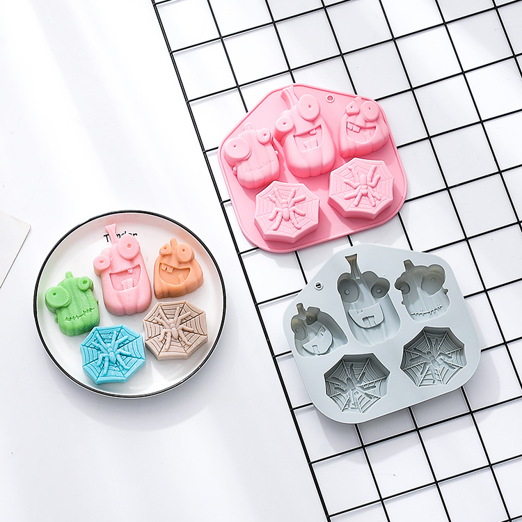 แม่พิมพ์ซิลิโคน ฮาโลวีน 6 ช่อง 55-95g คละแบบ 005218