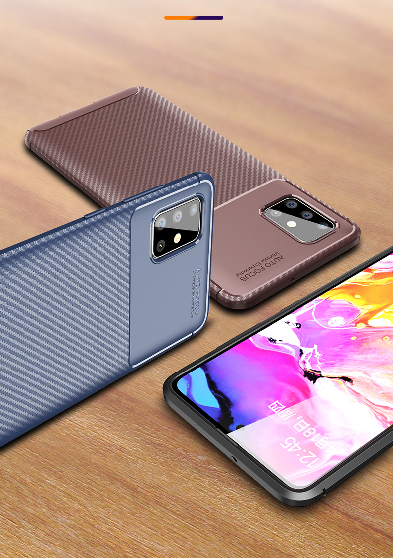 Case Samsung Galaxy A51 / Pre-order * เคสคาร์บอนไฟเบอร์เนื้อ TPU อ่อนนุ่มยืดหยุ่นและทนทาน *