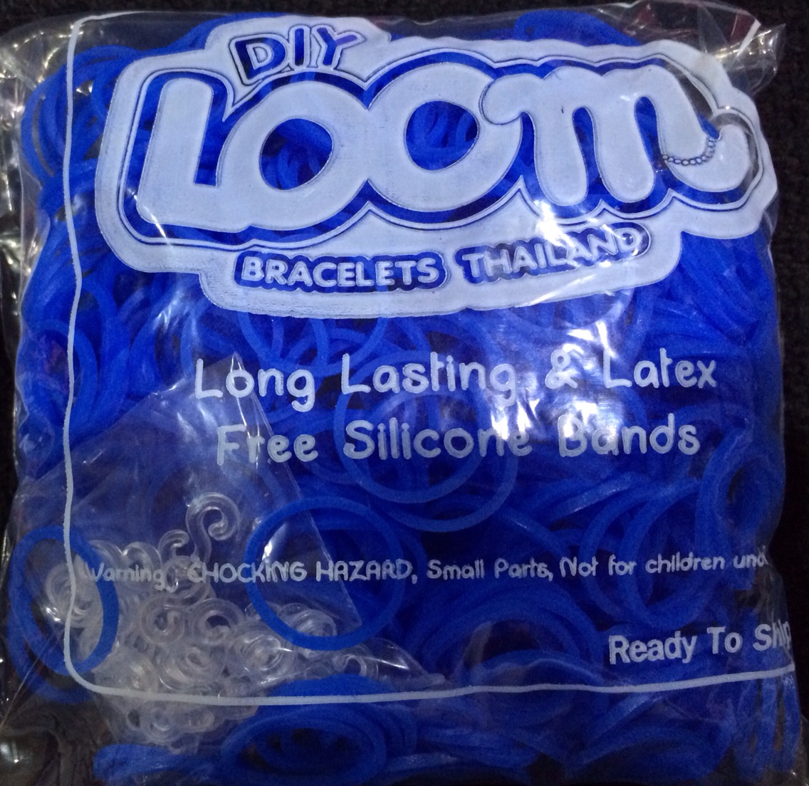 100% Silicone Loom Band สีฟ้าอมน้ำเงิน 600เส้น ( # 31 )