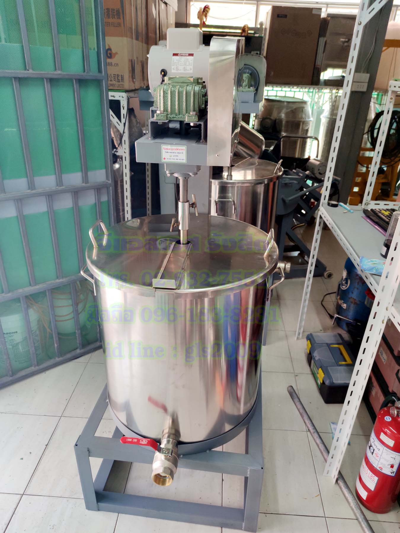 เครื่องผสมของเหลว100ลิตร1แรง