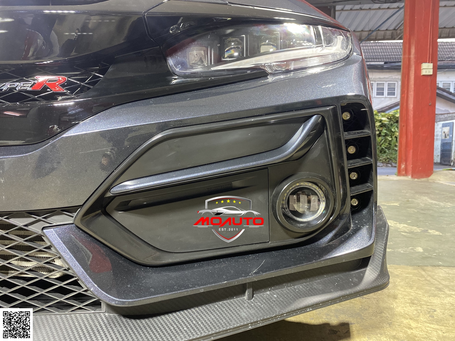 ฝาครอบช่องไฟตัดหมอกหน้า - หลัง งานดิบ ทรง TYPE-R MC CIVIC FC / FK