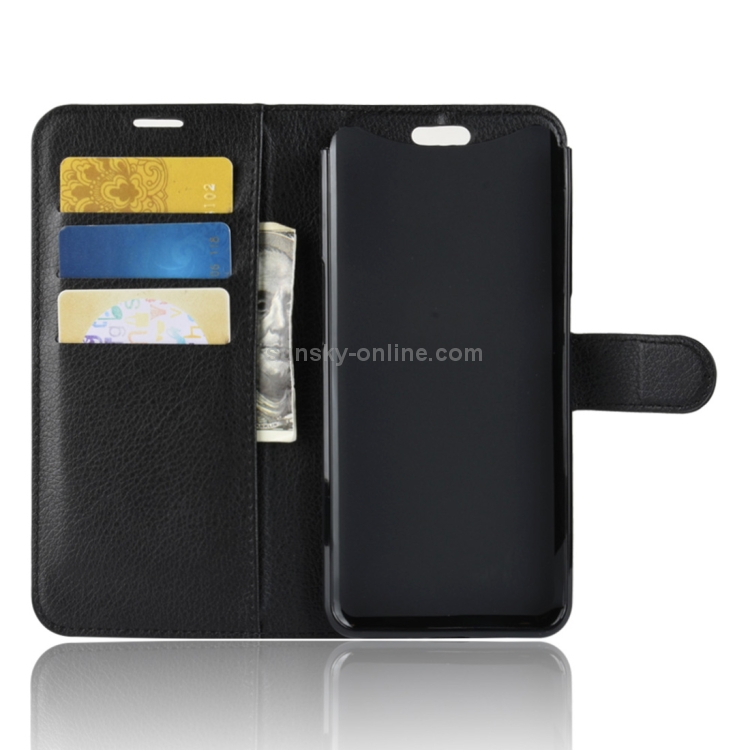 Case OPPO Find X # Pre-Order * เคสผิวลิ้นจี่ กับผู้ถือบัตรและสล็อตและกระเป๋าสตางค์ *