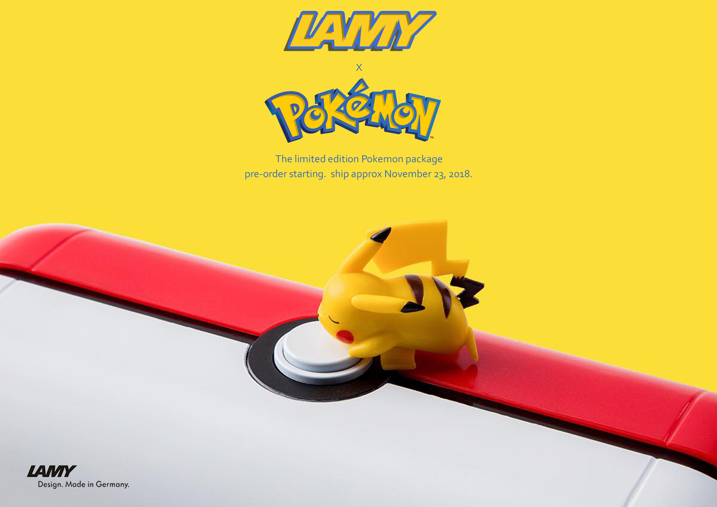 LAMY X POKEMON LIMITED EDITON PACKAGE