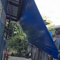 MKP TenT ผ้าใบชักรอก ขนาด กว้าง 1เมตร สูง 5.5เมตร (ไม่รวมเสาค้ำ) กันสาดผ้าใบ ชักรอกผ้าใบ ผ้าใบม้วนขึ้นลง ผ้าใบม้วนเก็บได้ มีทุกสี 1m x 5.5m