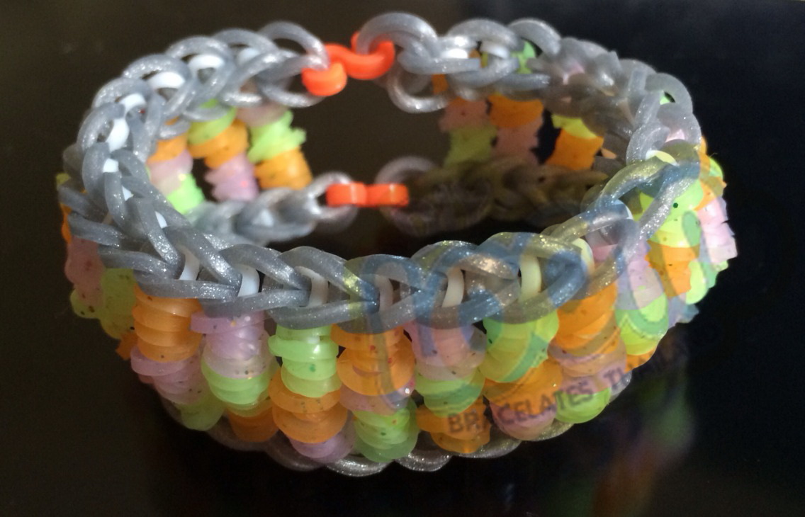 รีฟิลหนังยาง Loomband Super Limited Edition สีเงิน