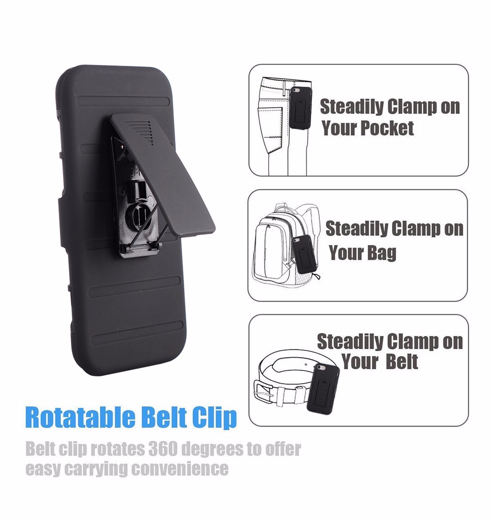 Case Huawei G7 Plus / Pre-order * เคสกันกระแทกเกราะไฮบริด ซอง + คลิปเข็มขัด *