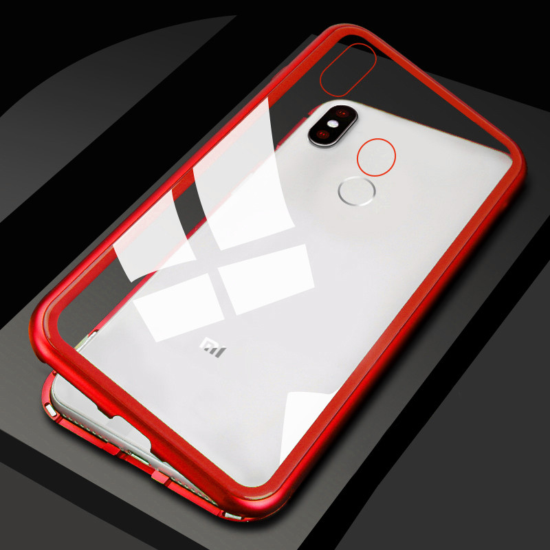 Case Xiaomi Pocophone F1 / พรีออเดอร์ * เคสกรอบโลหะแม่เหล็ก + ฝาหลังโทรศัพท์กระจกนิรภัย *