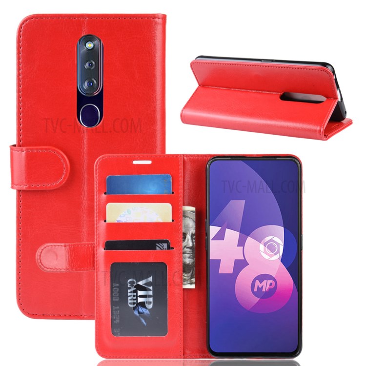 Case OPPO F11 Pro / Pre-Order * เคสผิวหนังม้า 2 ช่อง + ช่องเสียบภาพ 1 ช่อง + ช่องใส่เงินสด 1 ช่อง *