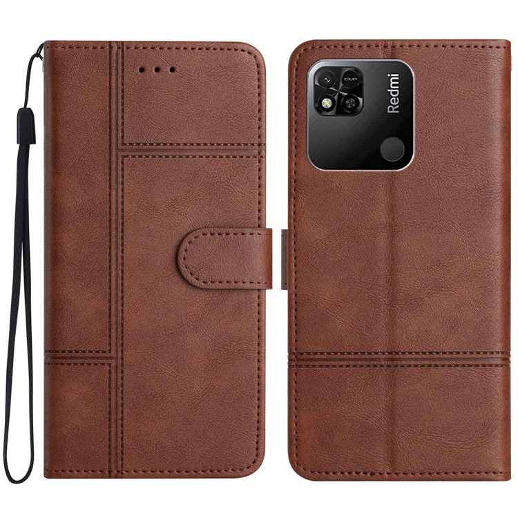 Case Xiaomi Redmi 10A # Pre-order * เคสกระเป๋าสตางค์ การผสมผสานระหว่างหนัง PU และวัสดุ TPU พร้อมพื้นผิวหนังวัวแบบพิเศษ *