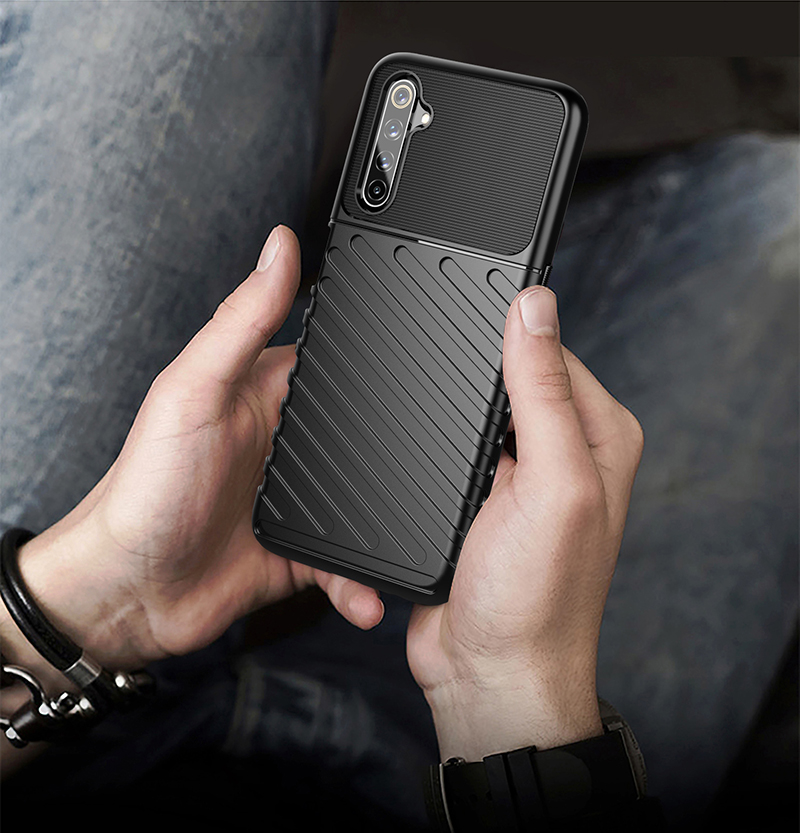 Case Realme 6 Pro / Pre-Order * เคสหนัง TPU แบบนิ่มของ Thunder วัตถุดิบ TPU คุณภาพสูงเป็นมิตรกับสิ่งแวดล้อมและทนทาน *