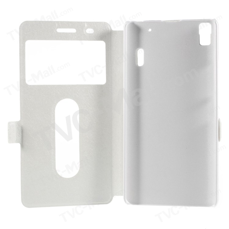 Case Lenovo A7000 / Pre-order * เคสผิวผ้าไหม 2 ช่องหน้าต่าง *