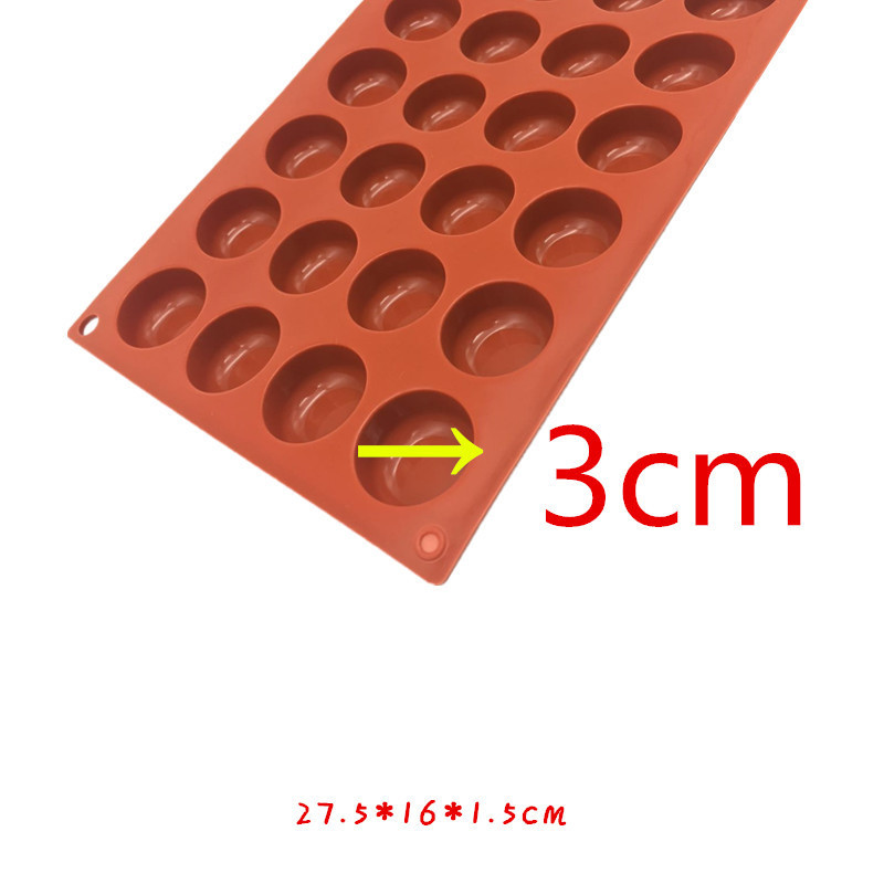 แม่พิมพ์ซิลิโคนวงกลมขอบมน เล็ก 3*1.5cm 28 ช่อง 10 g005830