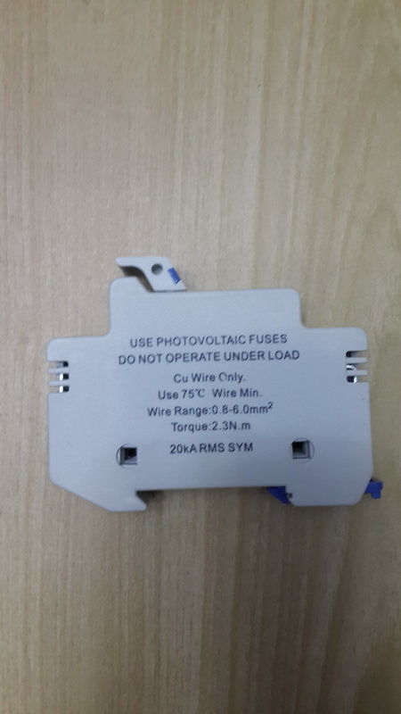 ฟิวส์ดีซีสำหรับโซล่าเซลล์ (DC Fuse for Solar Cell System) พิกัด 20A/1000V