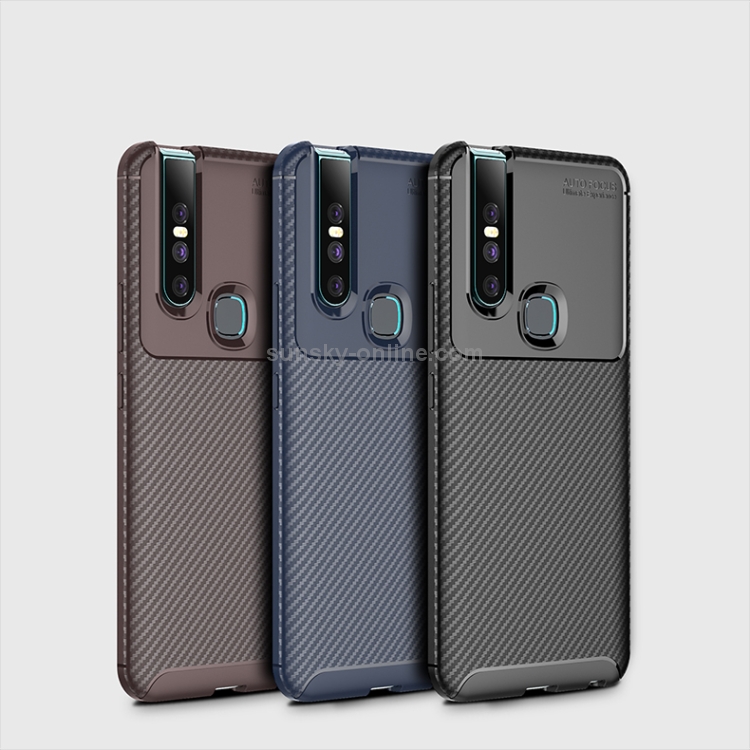 Case Vivo V15 # Pre-Order * เคส TPU กันกระแทกเนื้อคาร์บอนไฟเบอร์ *