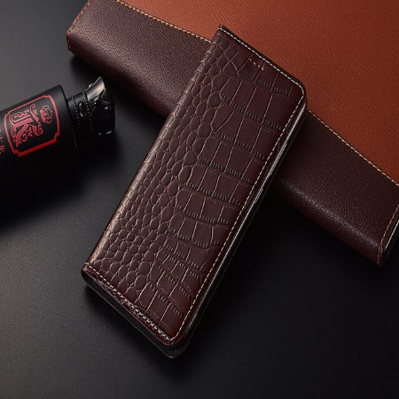 Case Huawei P8 Max / Pre-order * เคสหนังวัวแท้ ลายจระเข้ *