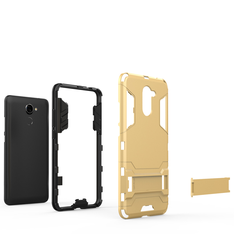 Case Huawei Y7 2017 / Pre-order * เคสพลาสติกไฮบริด + วัสดุ TPU พร้อมขาตั้ง *