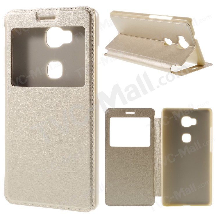 Case Huawei GR 5 / Pre-order * เคส 1ช่องหน้าต่าง หนังPC *