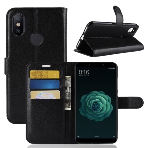 Case Xiaomi Mi A2 / Mi 6X / Pre-Order * ผิวลิ้นจี่หนังกระเป๋าสตางค์ผิวหนังสไตล์กระเป๋า: 3 ช่องเสียบการ์ด + กระเป๋าเงินสด 1 ช่อง *