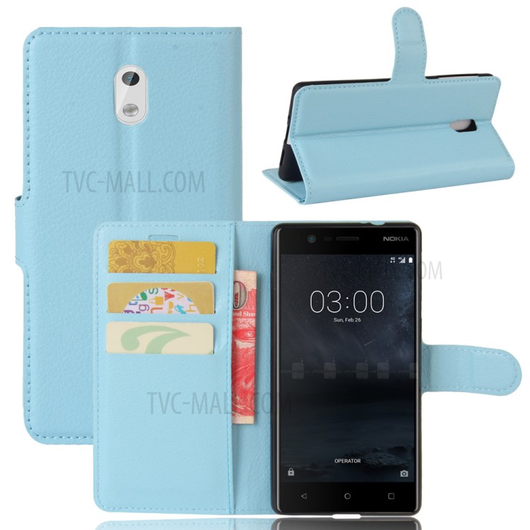 Case Nokia 3 / Pre-order * เคสผิวลิ้นจี่ Wallet *