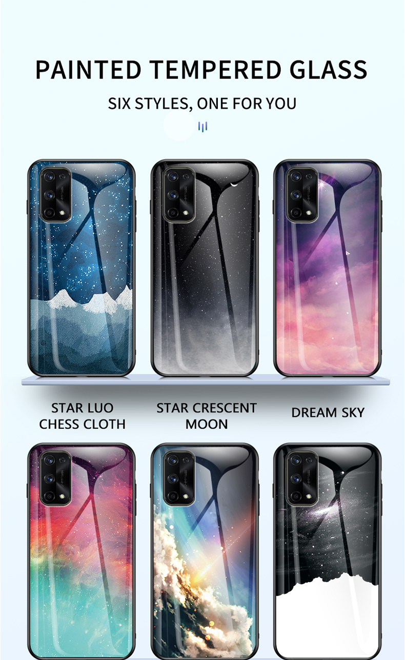 Case Realme 7 Pro / Pre-Order * เคสลาย Starry กระจกนิรภัยปกคลุมกันกระแทก *
