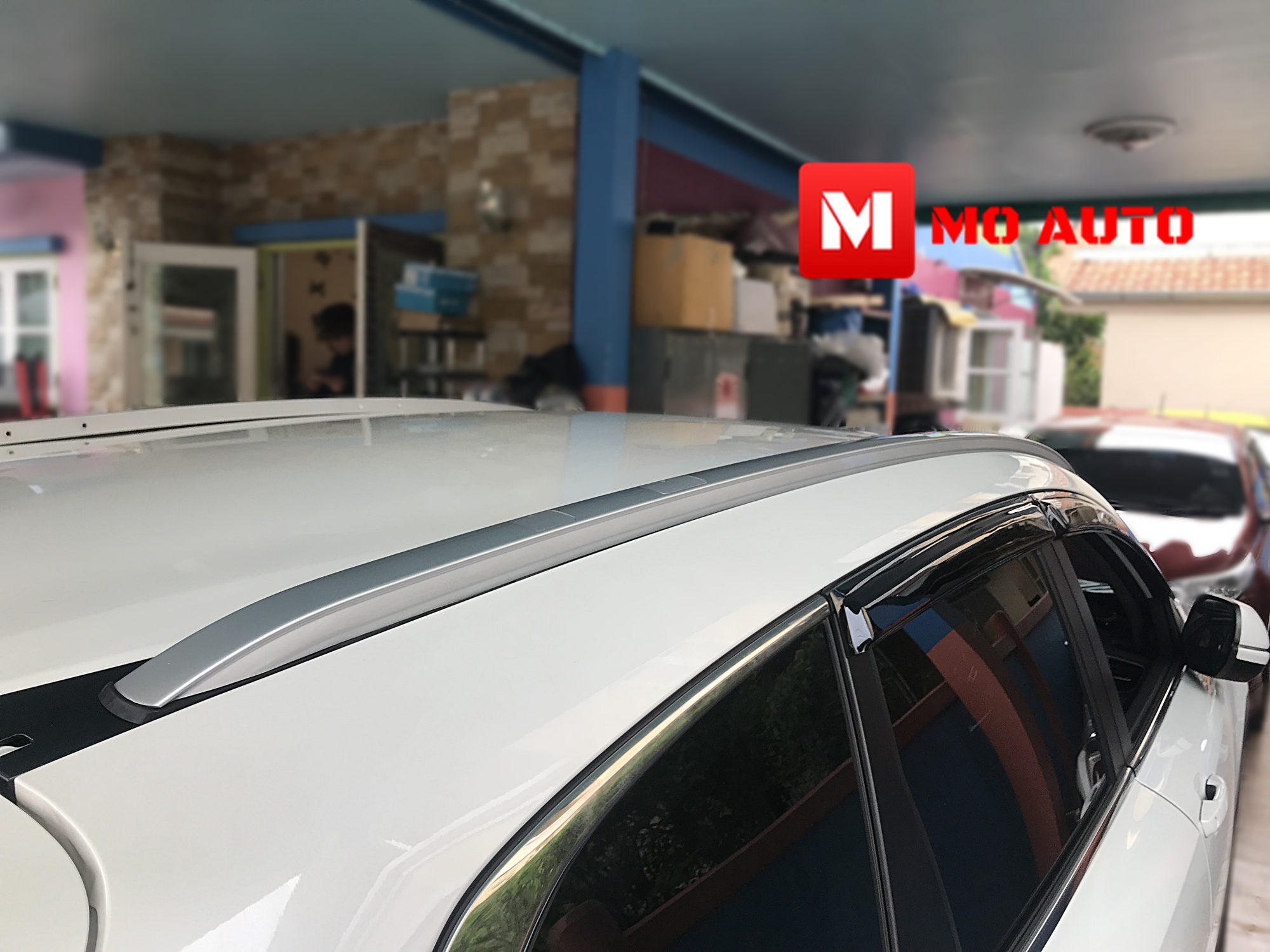 คานเสริมหลังคาคู่ (Roof Rail) แบบแนบ ทรงศูนย์ CR-V G5