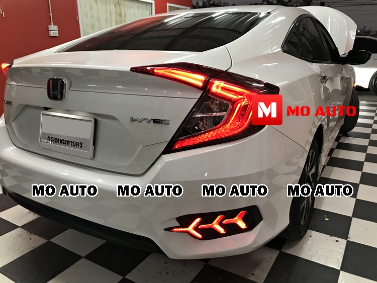 ไฟเบรคกันชนท้าย Lamborghini Style Civic FC 2016-2021