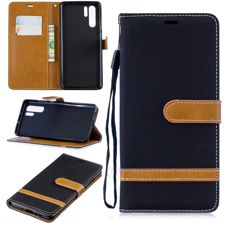 Case Huawei P30 Pro / Pre-Order * สีทูโทน ผ้า Jean หนัง PU *