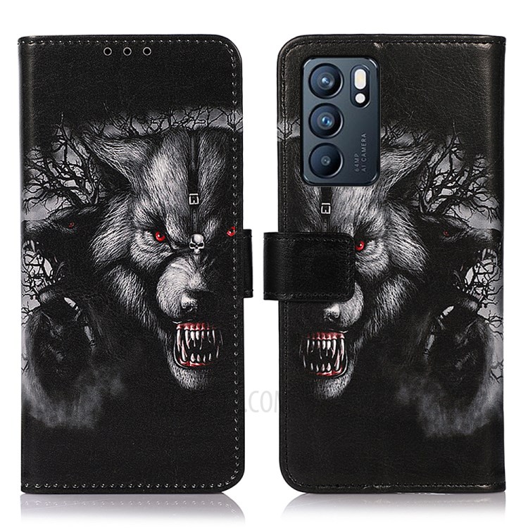 Case OPPO Reno6 5G # Pre-Order * เคสการพิมพ์รูปแบบการปิดด้วยแม่เหล็ก Premium PU Leather Folio Flip Stand *