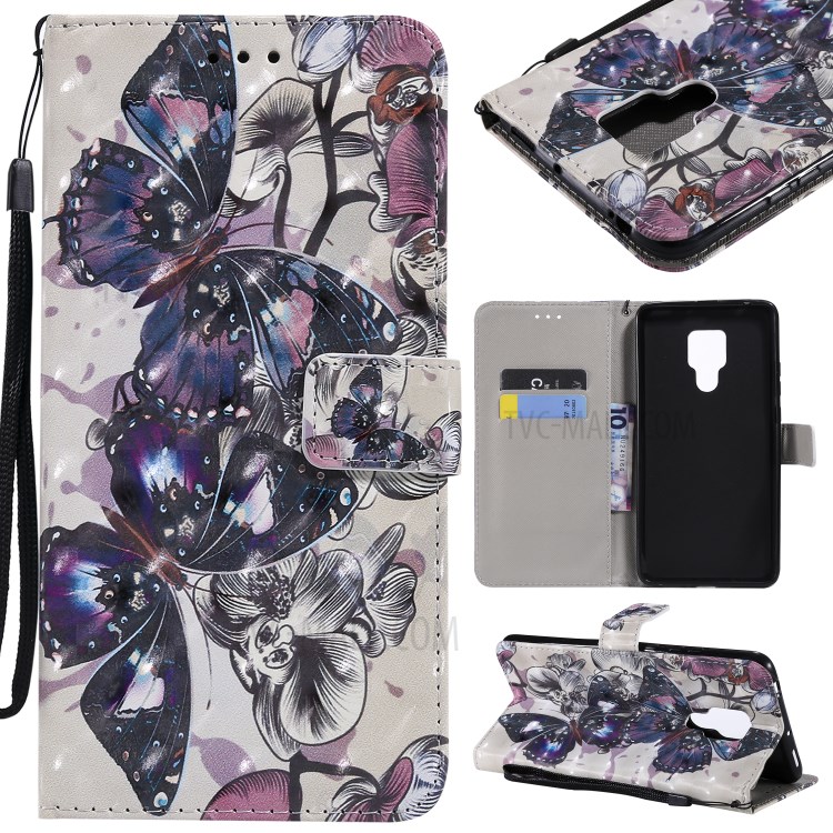 Case Huawei Mate 20 X / Pre-order * เคสกระเป๋าสตางค์ ประดับลวดลายพร้อมขาตั้ง + สายคล้องมือ *