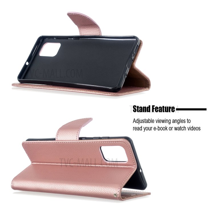 Case Samsung Galaxy A71 / Pre-order * เคสหนังลิ้นจี่สีบริสุทธิ์พร้อมสายคล้องมือ *