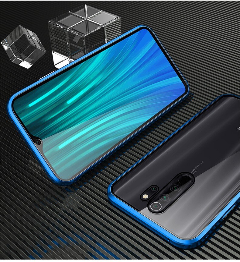 Case OPPO F11 Pro / Pre-Order * เคสกรอบโลหะแม่เหล็ก + ปกหลังกระจกนิรภัย ถอดออกได้ *