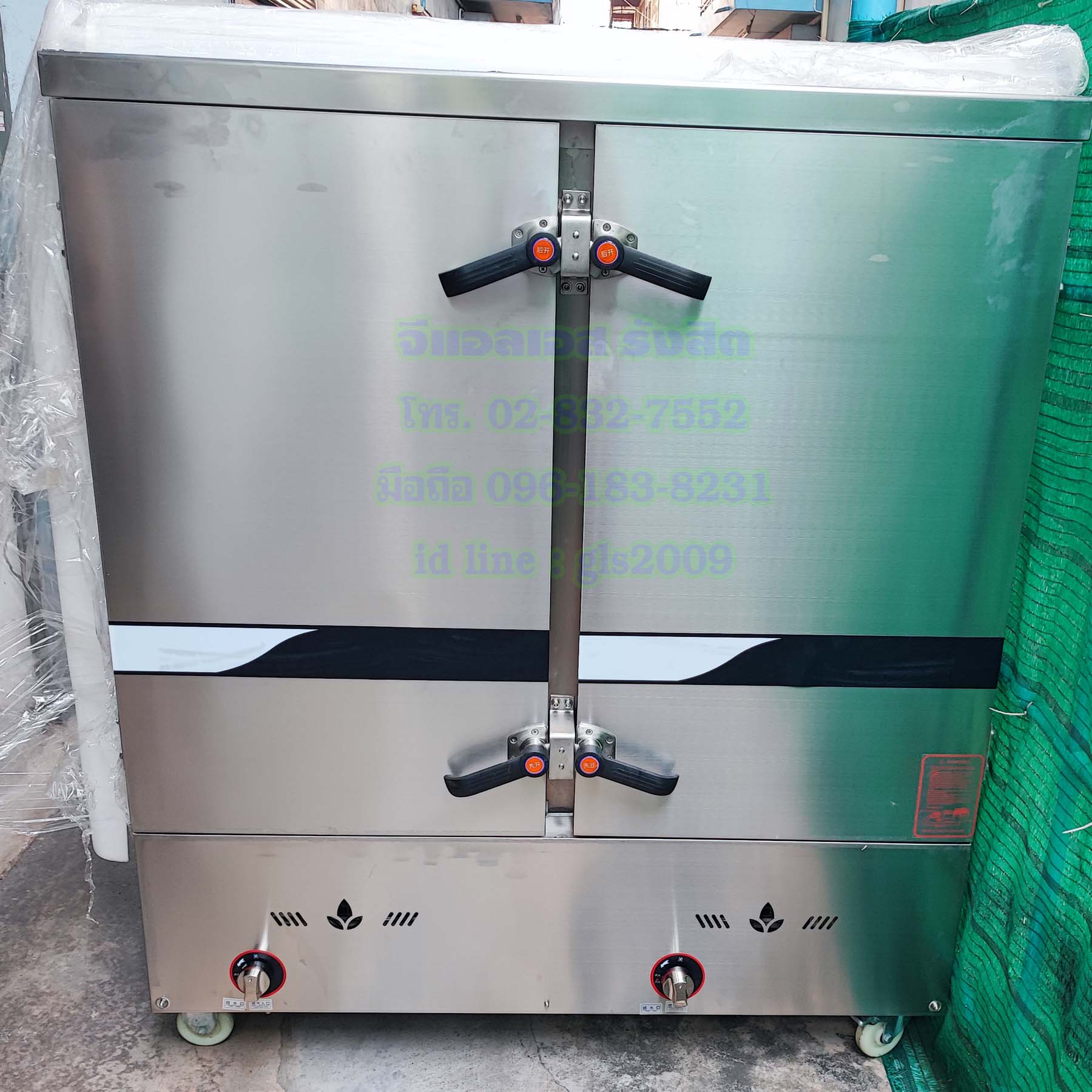 ตู้หุงข้าว24ถาด ใช้แก๊ส