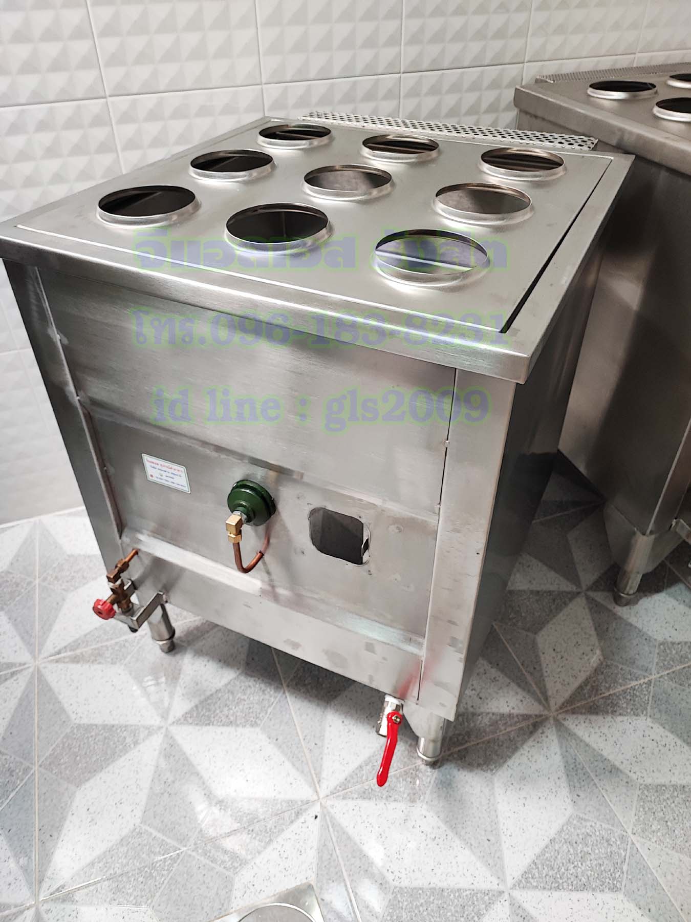 ตู้นึ่งติ่มซำแก๊ส9เข่ง