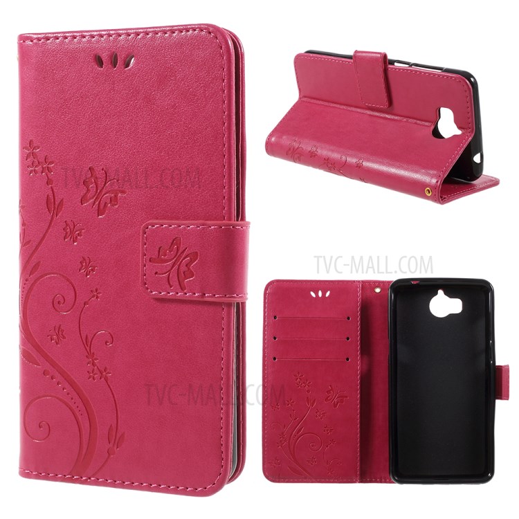 Case Huawei Y5 2017 / Pre-order * ผีเสื้อดอกไม้ + สายคล้องมือ *