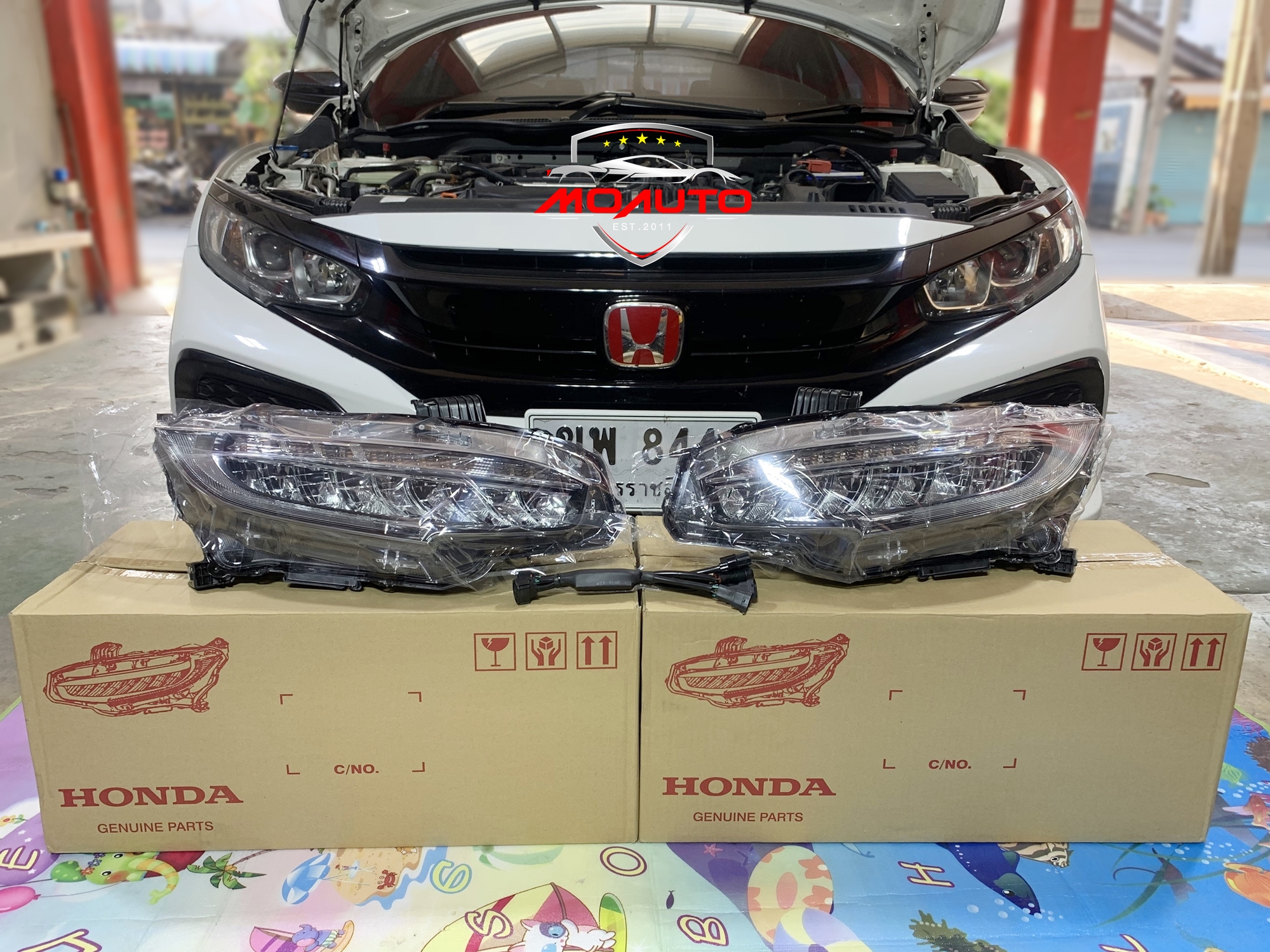 ปลั๊กแปลงโคมไฟหน้า HONDA CIVIC FC จากโคมธรรมดาเป็น โคม LED RS ตัว TOP ตรงรุ่น 2016-2021