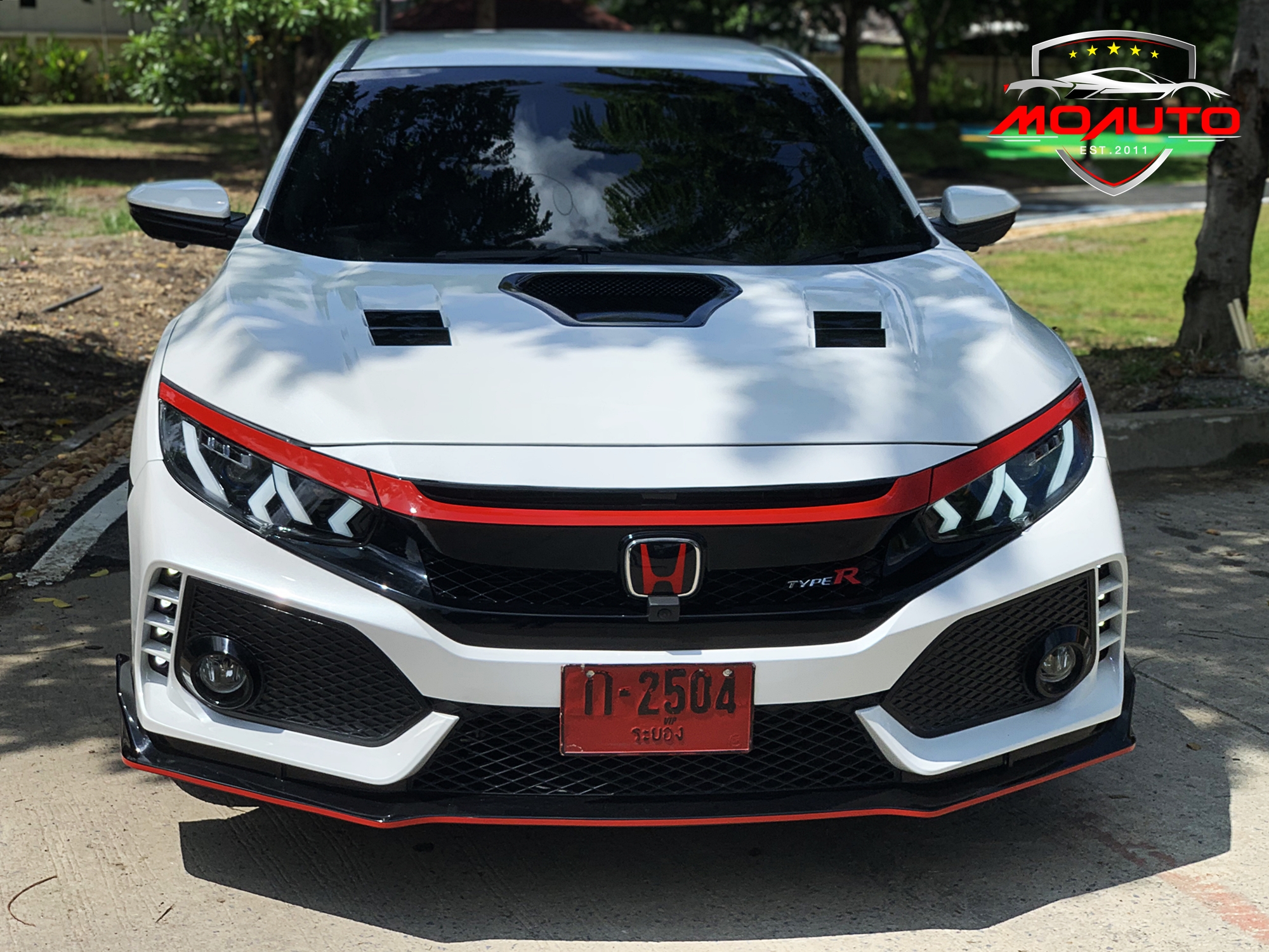 คิ้วกระจังหน้าแดง CIVIC FC / FK