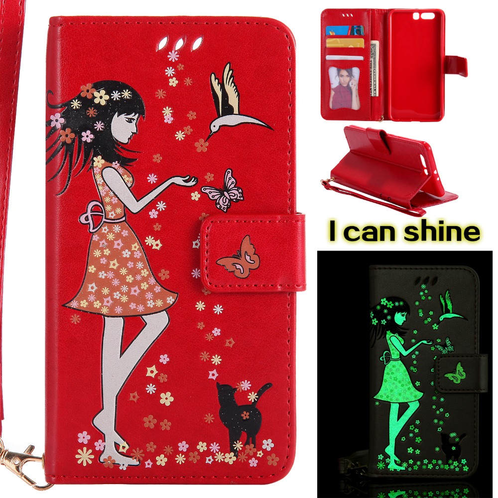 Case Huawei P10 Plus / Pre-orde * เคสกระเป๋าสตางค์สไตล์หนัง PU หนังส่องสว่าง *