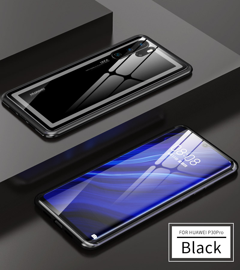 Case Huawei P30 Pro / Pre-Order * กรอบโลหะแม่เหล็ก + กระจก ครอบคลุม 360 องศา *