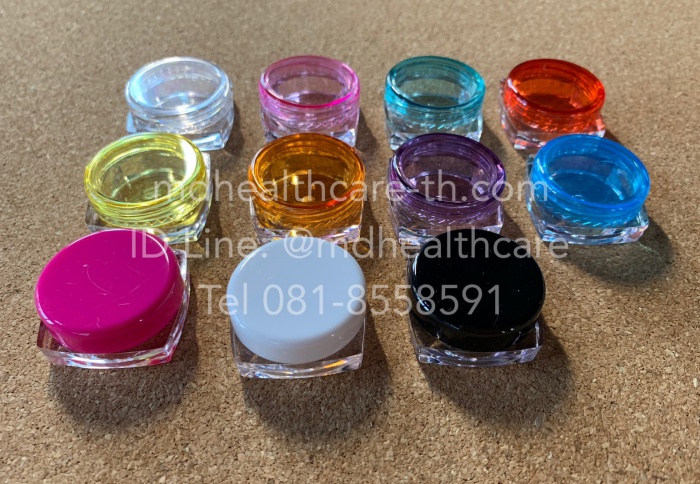 ตลับครีม 3กรัม ฐานสี่เหลี่ยม (10ชิ้น/ชิ้นละ2บาท)