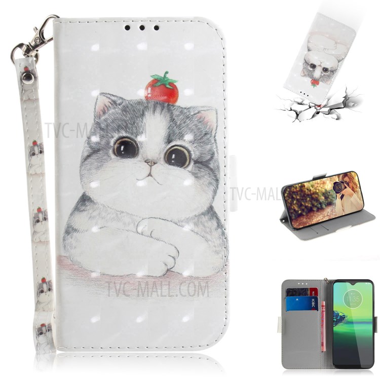 Case Motorola One Macro / Pre-order * เคสรูปแบบจุดไฟประดับพิมพ์ซองหนังกระเป๋าสตางค์ที่มีสายคล้องมือ *