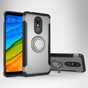 Case Xiaomi Redmi 5 / Pre-Order * เคสคาร์บอนไฟเบอร์พื้นผิว TPU + PC Case ไฮบริดกับผู้ถือแหวนแม่เหล็ก *