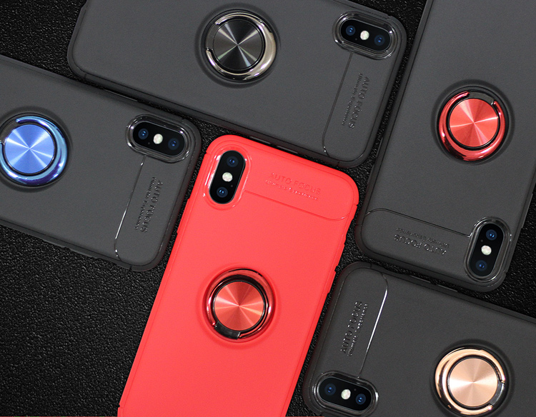 Case iPhone X , iPhone XS / Pre-Order * แหวนนิ้ว +ขา TPU + PC ไฮบริด หมุนได้ 360 องศา *