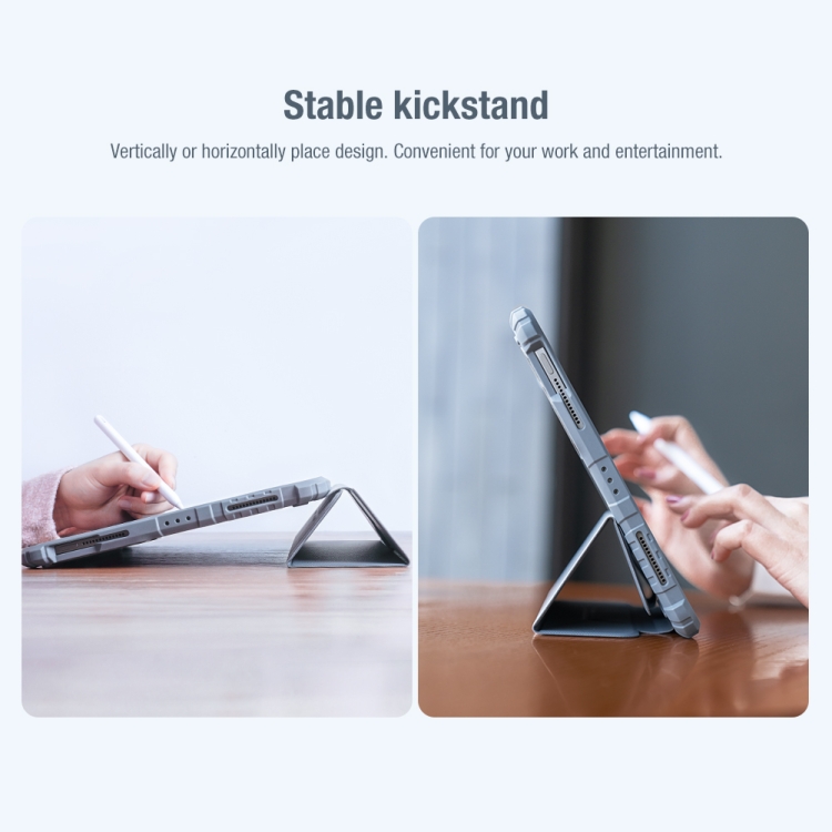 Case Xiaomi Pad 5 / Pad 5 Pro # Pre-Order * NILLKIN Auto Wake/Sleep Slide ฝาครอบกล้องกันชนหนัง Pro Anti-Drop แท็บเล็ตพร้อมขาตั้ง *