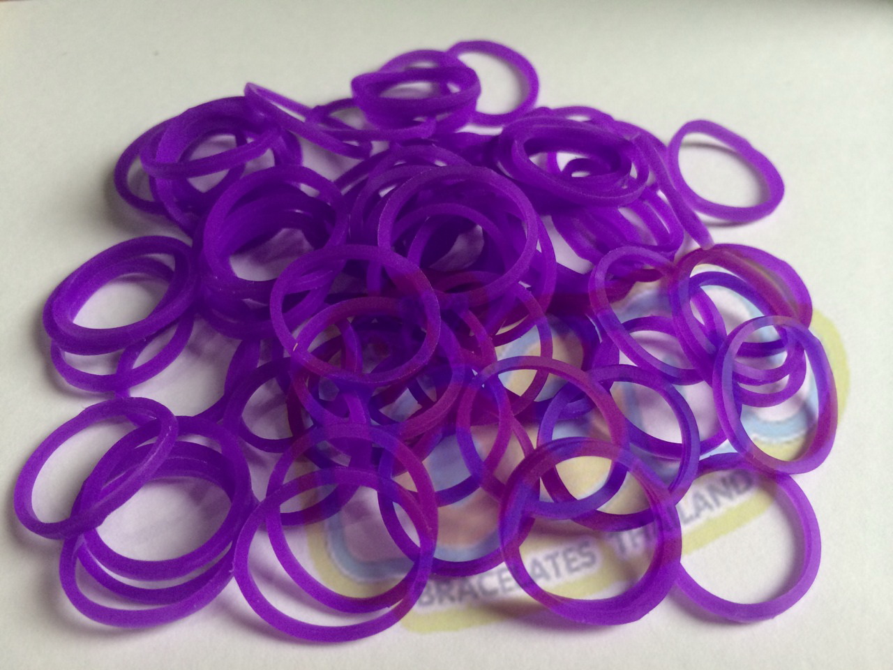 100% Silicone Loom Band รุ่นซิลิโคน สีม่วงองุ่น 600 เส้น( # 8 )