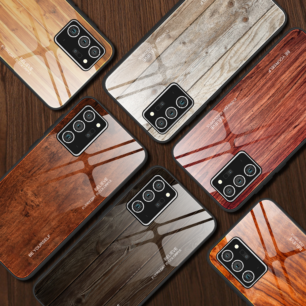 Case Samsung Galaxy Note 20/Note 20 5G / Pre-Order * เคสแบบลายไม้ TPU + นิรภัยปกโทรศัพท์กระจก *