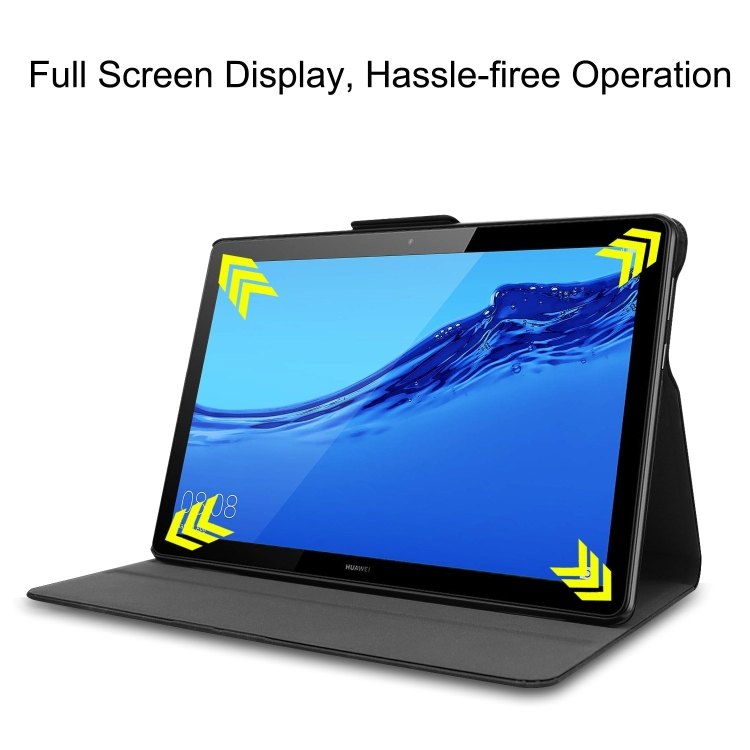Case Huawei MediaPad T5 / Pre-Order * เคสพื้นผิวหนัง PU คุณสมบัติขาตั้งหลายมุมเพื่อการรับชมแบบแฮนด์ฟรี *
