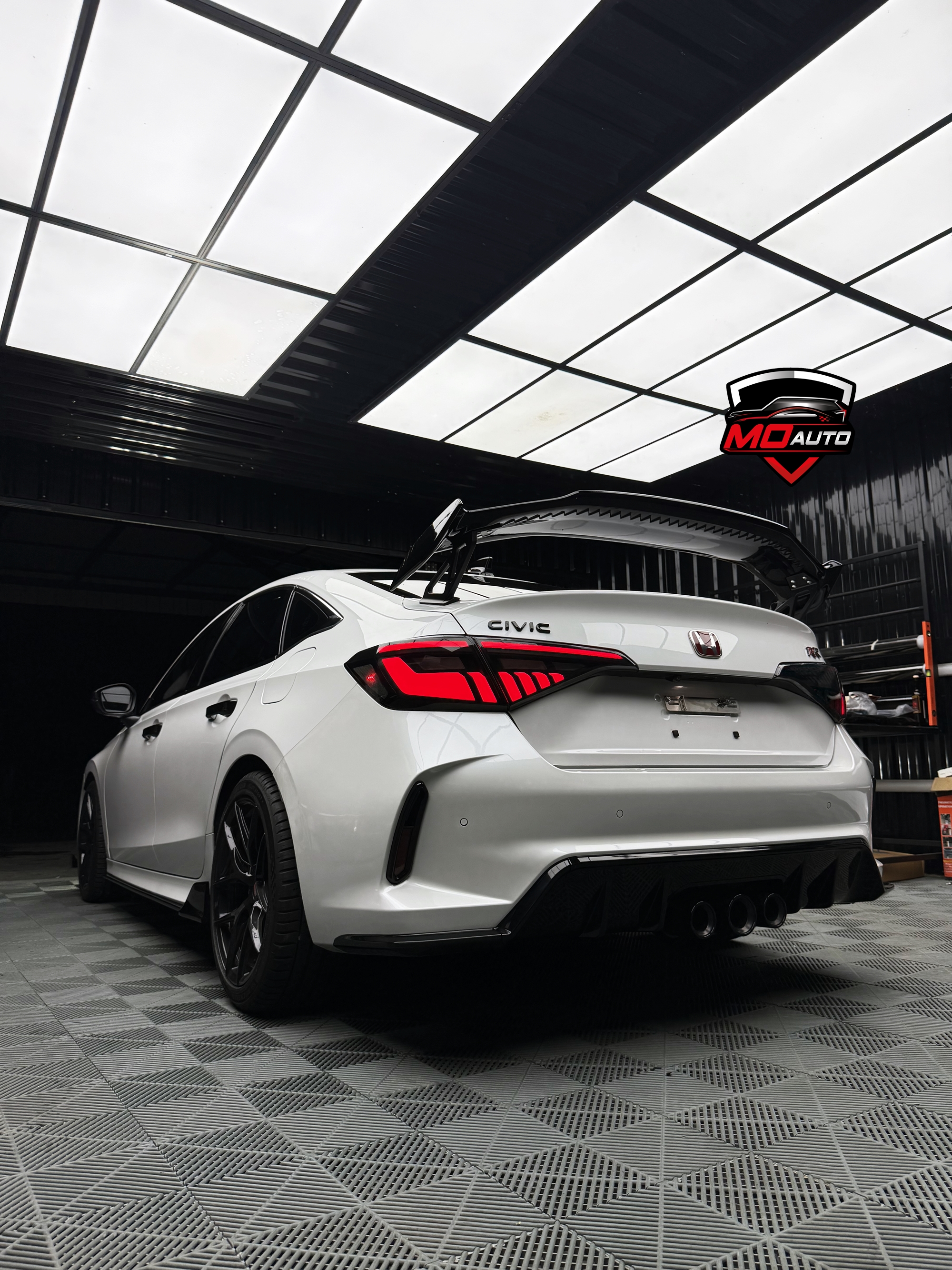 สปอยเลอร์ TYPE-R M-SPORT ดำเงา สำหรับ CIVIC FE