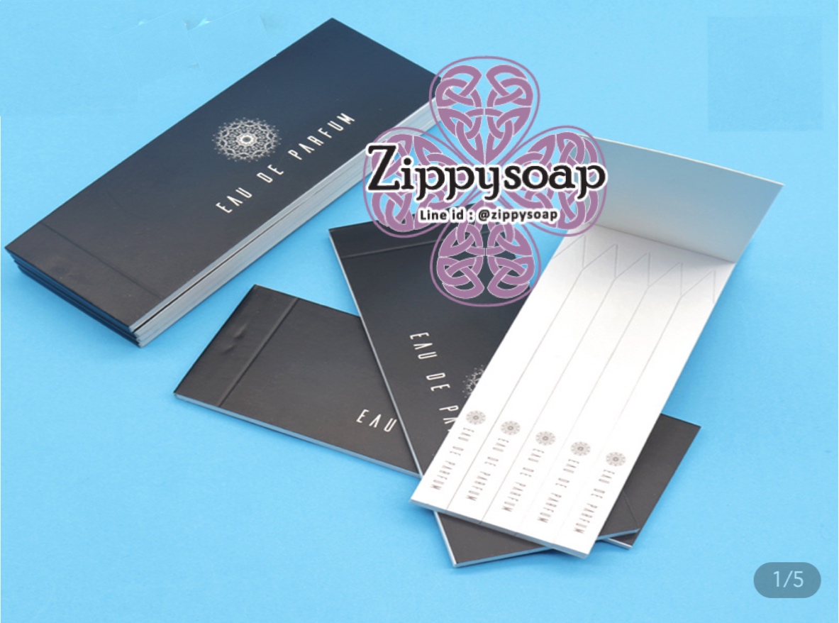 กระดาษเทสกลิ่นน้ำหอม เล่มดำ 1แพคมี 50ชิ้น 007125